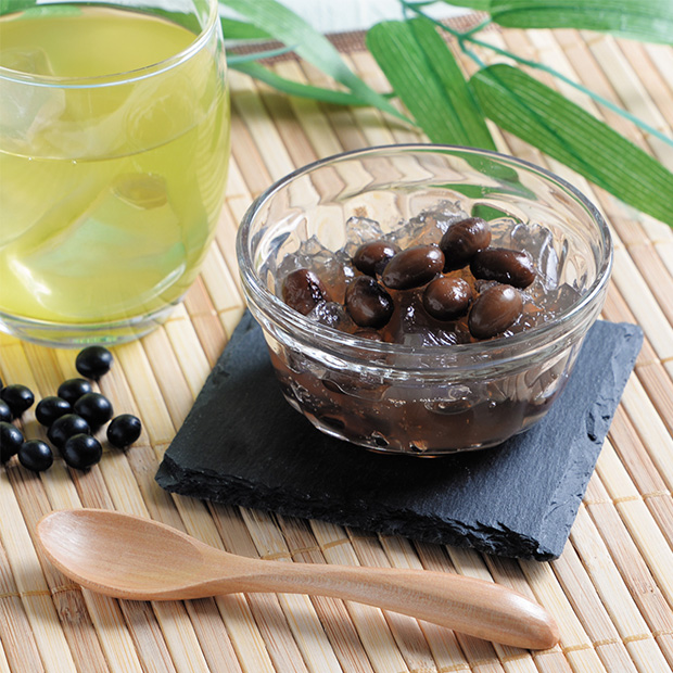 【セール】本くず粉入り寒天ゼリーとろふる　黒豆