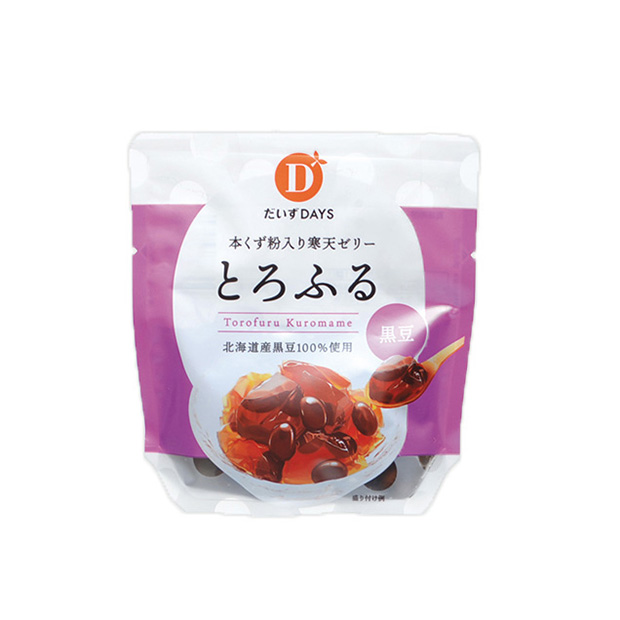 【セール】寒天ゼリーとろふる　黒豆　12個セット
