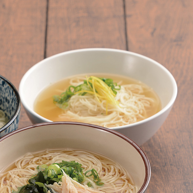 手延べそうめんゆずが香るみそスープ