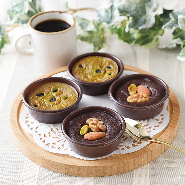宇治抹茶のチーズケーキとショコラテリーヌのセット